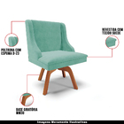 Kit 2 Cadeiras Decorativas Sala De Jantar Base Giratória De M