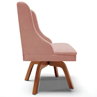 Kit 2 Cadeiras Decorativas Sala De Jantar Base Giratória De M