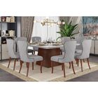 Kit 2 Cadeiras Decorativas Sala De Jantar Duque Madeira Linho