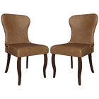 Kit 2 Cadeiras Decorativas Sala De Jantar Duque Madeira Pu Si