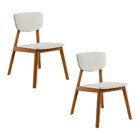 Kit 2 Cadeiras Decorativas Sala De Jantar Madeira Maciça Lang