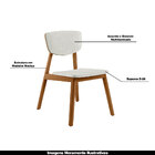 Kit 2 Cadeiras Decorativas Sala De Jantar Madeira Maciça Lang