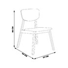 Kit 2 Cadeiras Decorativas Sala De Jantar Madeira Maciça Lang