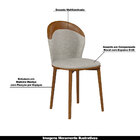 Kit 2 Cadeiras Decorativas Sala De Jantar Madeira Maciça Pusk