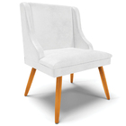 Kit 2 Cadeiras Decorativas Sala De Jantar Pés Palito De Madei