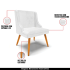 Kit 2 Cadeiras Decorativas Sala De Jantar Pés Palito De Madei