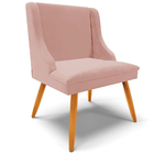 Kit 2 Cadeiras Decorativas Sala De Jantar Pés Palito De Madei