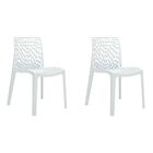 Kit 2 Cadeiras Decorativas Sala E Cozinha Cruzzer (pp) Branca