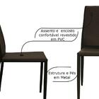 Kit 2 Cadeiras Decorativas Sala E Cozinha Karma Pvc Marrom G5