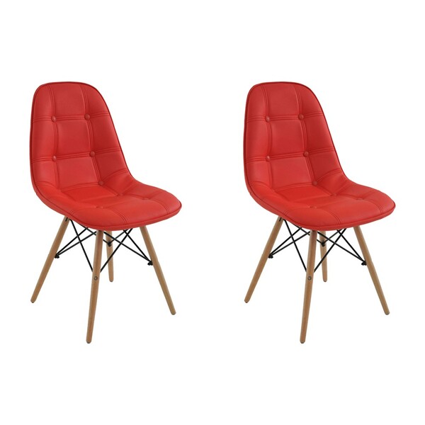 Kit 2 Cadeiras Decorativas Sala E Escritório Cadenna Pu Sinté