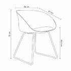 Kit 2 Cadeiras Denise Rivatti Polipropileno Branco Base Aço