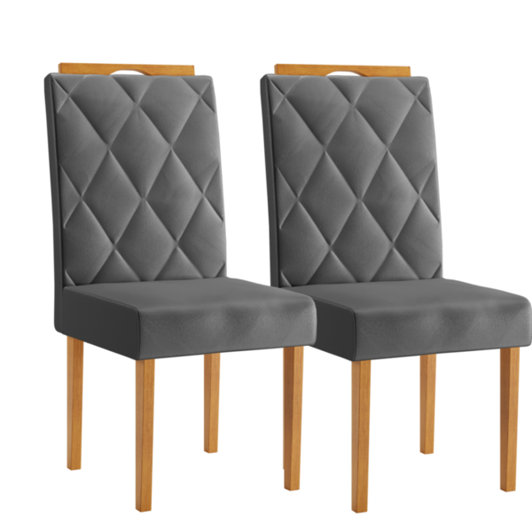 Kit 2 Cadeiras Diamante Candian Jcm Movelaria Cinamomo-jolie