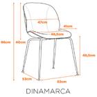 Kit 2 Cadeiras Dinamarca Fratini Revestido Em Poliuretano (pu
