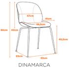 Kit 2 Cadeiras Dinamarca Fratini Revestido Em Tecido Cor Cinz