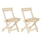 Kit 2 Cadeiras Dobráveis Em Madeira Maciça Espresso Móveis Be