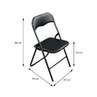 Kit 2 Cadeiras Dobrável Auditório Hotel  Aço Pintado Lena Pre