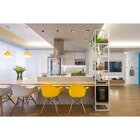 Kit 2 Cadeiras Eames Braço Polipropileno Base Madeira Eiffel