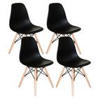 Kit 2 Cadeiras Eames Dkr Base Madeira  Preto