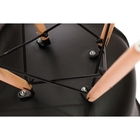 Kit 2 Cadeiras Eames Leda Base Madeira Sem Braço Preto