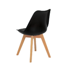 Kit 2 Cadeiras Eames Wood Leda Design Preta