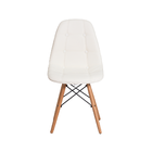 Kit 2 Cadeiras Eiffel Botonê Eames DSW Branca Base Madeira