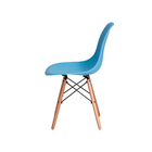 Kit 2 Cadeiras Eiffel Eames DSW Azul Claro Base Madeira