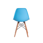 Kit 2 Cadeiras Eiffel Eames DSW Azul Claro Base Madeira