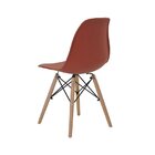 Kit 2 Cadeiras Eiffel Pp Base Madeira  Laranja Telha