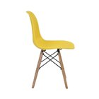 Kit 2 Cadeiras Eiffel Pp Base Madeira Amarelo