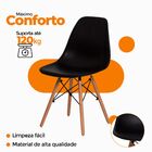 Kit 2 Cadeiras Eiffel Saarinen Wood Pés De Madeira - Preto