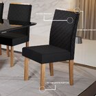 Kit 2 Cadeiras Elegance Espaldar Mel Lm Vel Preto Mel/preto