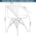 Kit 2 Cadeiras Eleonora Rivatti Em Veludo Chumbo Base Aço Cro