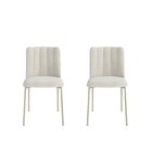 Kit 2 Cadeiras Elis Com Pés Em Aço Carbono E Pintura Metaliza