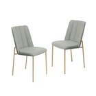 Kit 2 Cadeiras Elis Com Pés Em Aço Carbono E Pintura Metaliza