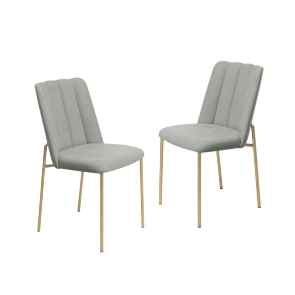 Kit 2 Cadeiras Elis Com Pés Em Aço Carbono E Pintura Metaliza