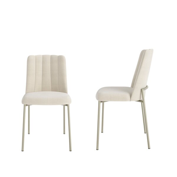 Kit 2 Cadeiras Elis Com Pés Em Aço Carbono E Pintura Metaliza