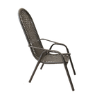 Kit 2 Cadeiras Em Junco Para Varanda/area Luxo Adulto Preto F