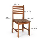 Kit 2 Cadeiras Em Madeira Maciça E Assento Em Mdf Bp 15mm Lun