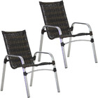 Kit 2 Cadeiras Emily Em Alumínio E Fibra Sintética Trama Orig