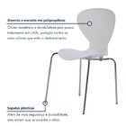 Kit 2 Cadeiras Empilháveis Base Aço Tubular Flash Cromado/bra