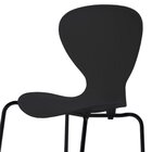 Kit 2 Cadeiras Empilháveis Base Aço Tubular Flash Preto