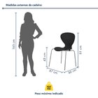 Kit 2 Cadeiras Empilháveis Base Aço Tubular Flash Preto/prata