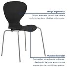 Kit 2 Cadeiras Empilháveis Base Aço Tubular Flash Preto/prata