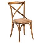 Kit 2 Cadeiras Empilhavel Paris Katrina Cross Fratini Madeira