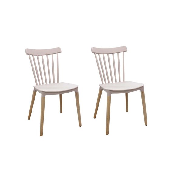 Kit 2 Cadeiras Encosto Vazado Janaina   Nude Rose