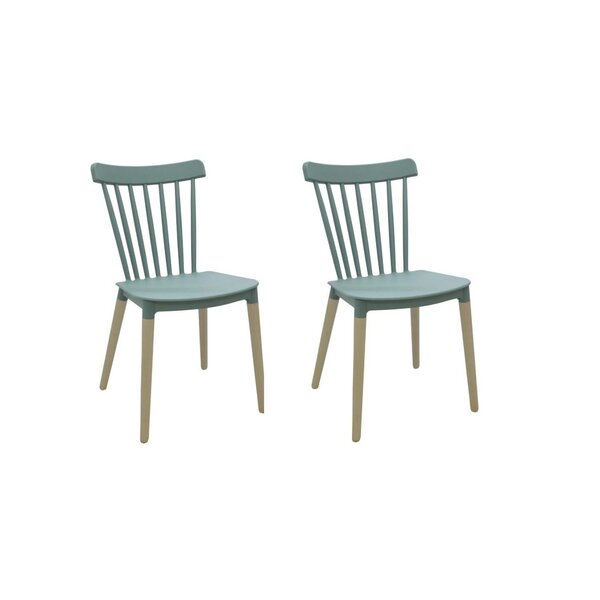 Kit 2 Cadeiras Encosto Vazado Janaina Verde Menta