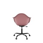 Kit 2 Cadeiras Escritório Arm Base Preta Dsw-m Office Rosa