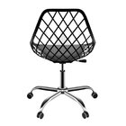 Kit 2 Cadeiras Escritório Base Aço Cromado Kayla Office Preto