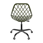 Kit 2 Cadeiras Escritório Base Aço Preta Kayla Office Verde M