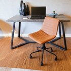 Kit 2 Cadeiras Escritório Decorativa Corino Florença Caramelo